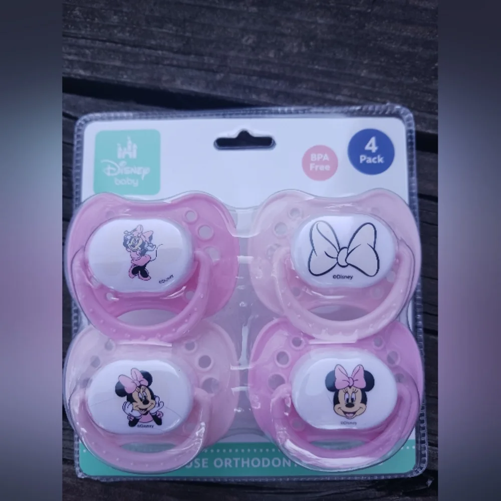 Disney Minnie Mouse Orthodontic Pacifiers - Pink Set of 4